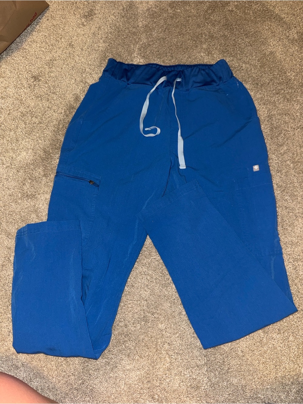 Figs Women's Royal Blue Drawstring Jogger Scrub Pants